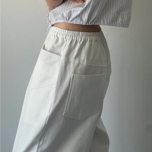 Deiji Studios Square Pocket Pant in White